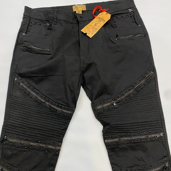Grindhouse Denim Black Mens Jean 42x32 